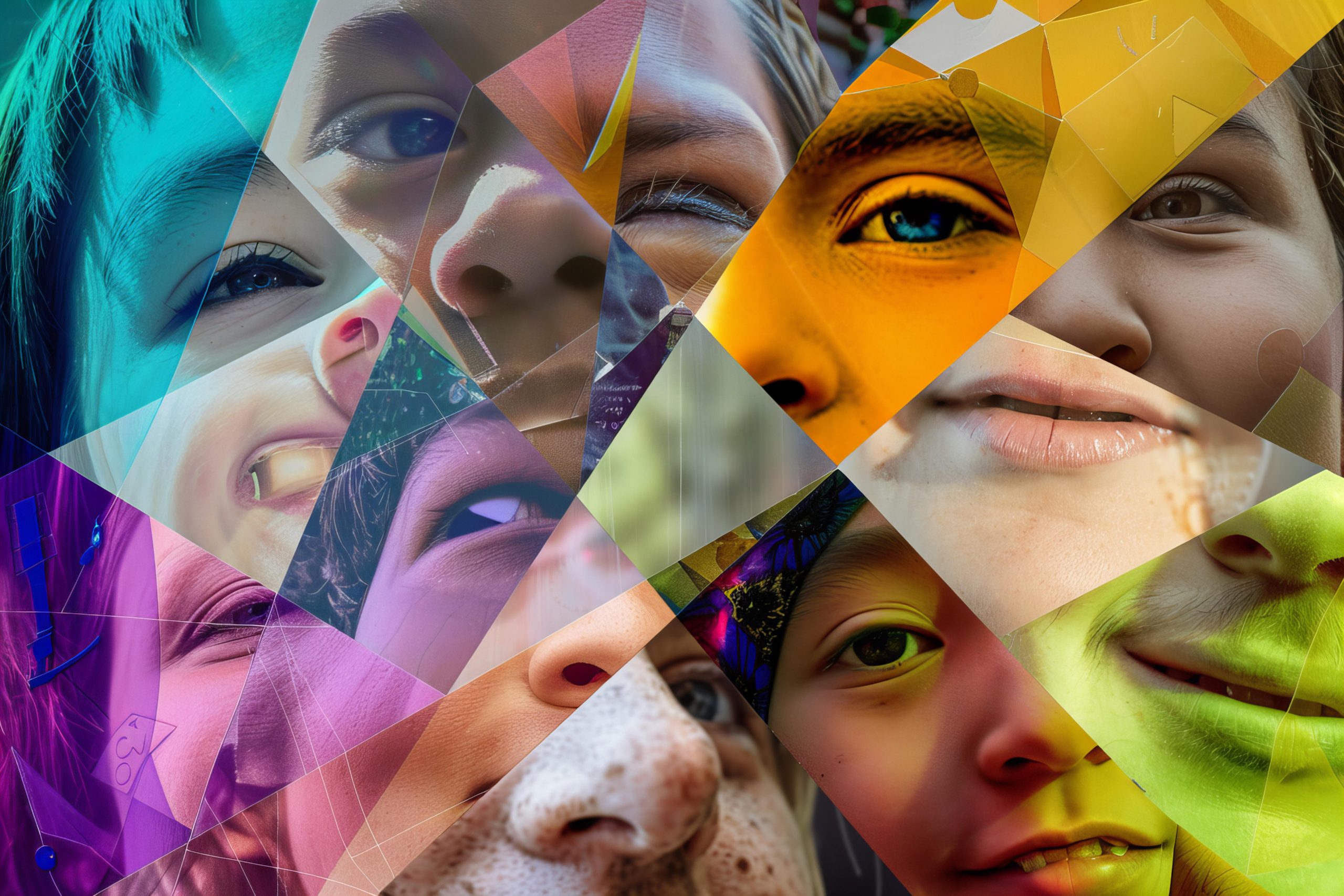 autism-day-awareness-collage-style-with-people A collage featuring a spectrum of beautiful faces from the autistic community, capturing moments of joy and resilience, --ar 3:2 --style raw --stylize 50 --v 6